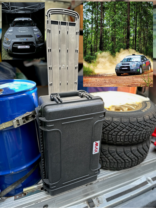 MAX Cases Subaru rally car at Taree Rally